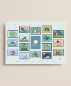 KiddoYoga Постер за дневна и вечерна йога